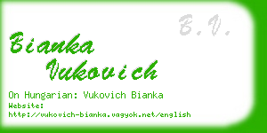 bianka vukovich business card